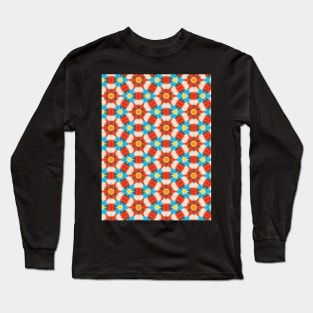 Retro 3D Colours Geometric Pattern Long Sleeve T-Shirt